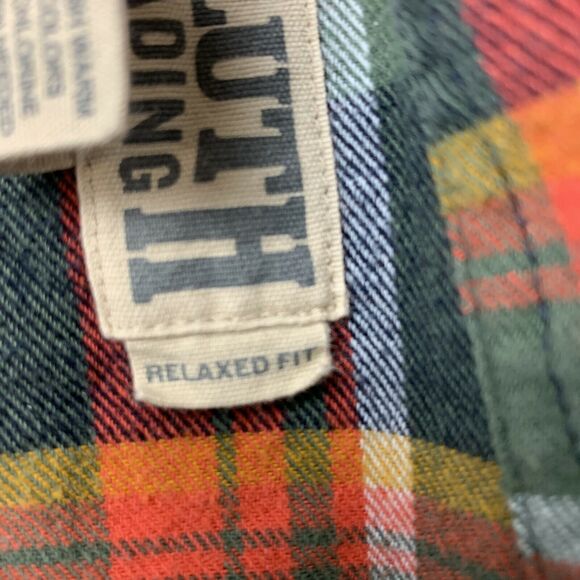 Duluth Trading Mens Large Heavy Flannel Long Sleeve Shirt Relaxed Fit Cotton - Picture 10 of 11